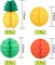 Summer Party Decoration Set Hanging Paper Fans Pineapple and Flamingo Flower Garland Banner for Hawaiian Luau Beach Birthday Wedding Photo Backdrop
